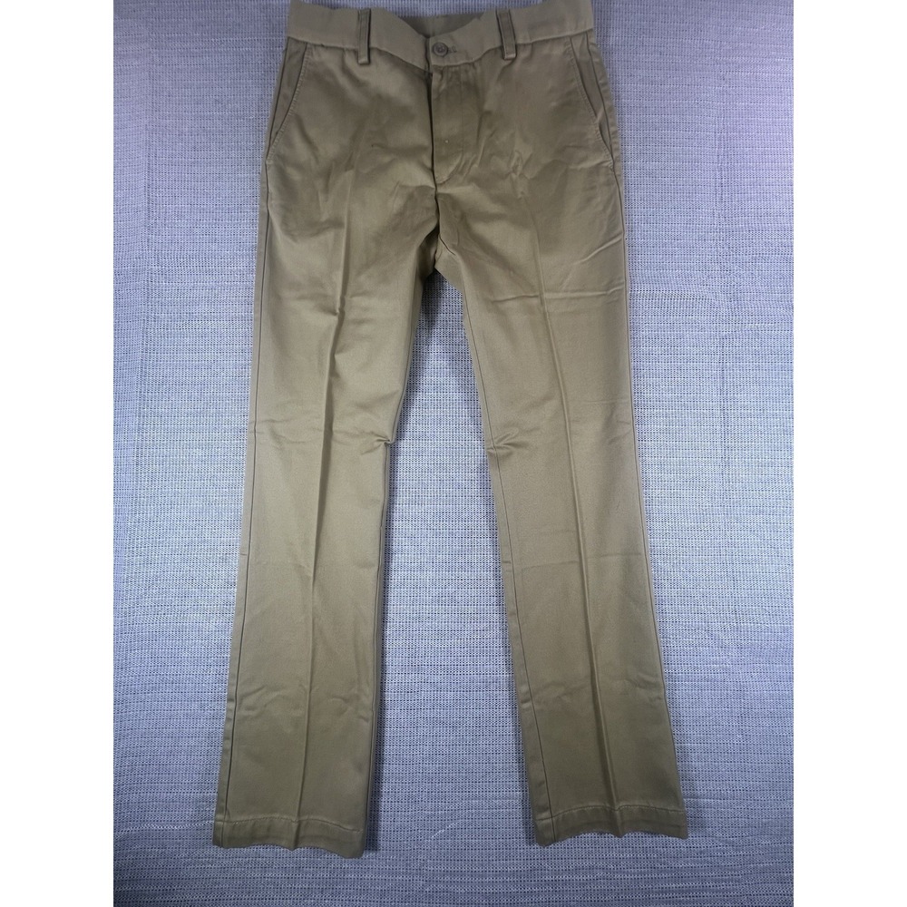 Izod American Chino Flat Front‎ Straight  30x32"Khaki Tan Cotton